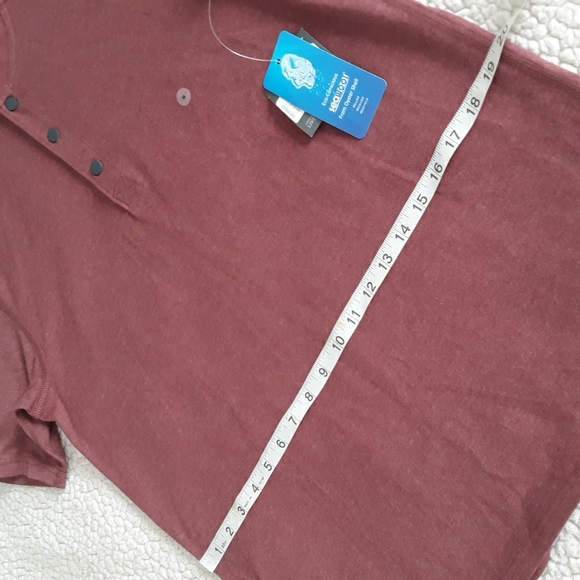 NWT Eddie Bauer Small Adventurer Henley Seawool Short Sleeve Shirt - Picture 13 of 16